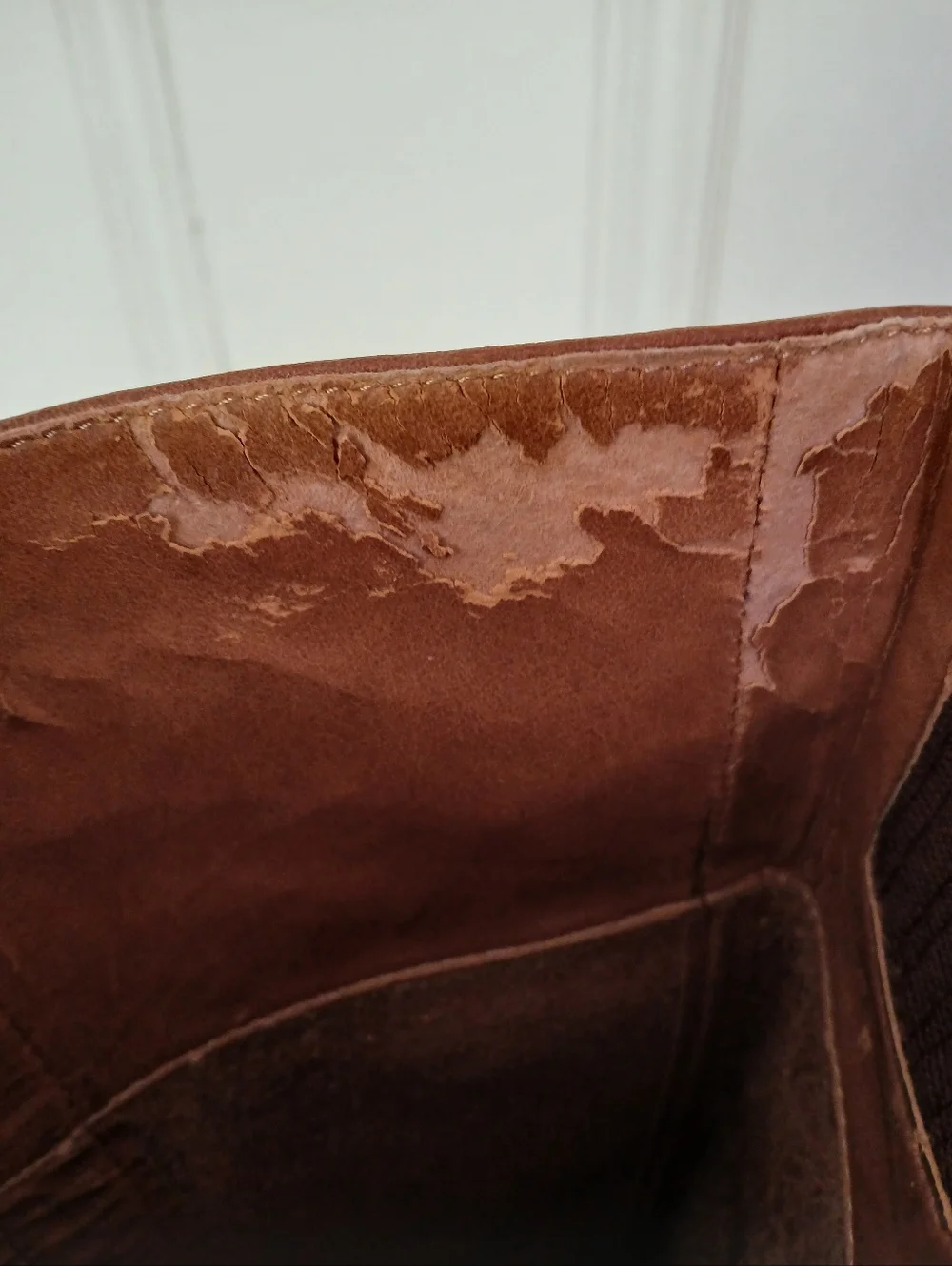 **Fair** Lucky Brand 7.5 Tall leather brown boots wide calf heeled boots - Picture 10 of 11